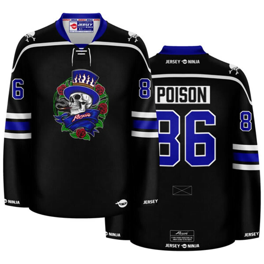 Poison - Smoking Skull Hockey Jersey