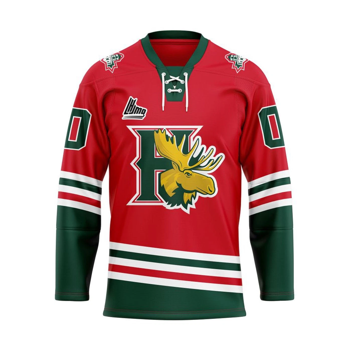 Personalized Halifax Mooseheads Red Lace Hockey Shirt Men's Fan Gear Xmas Gift