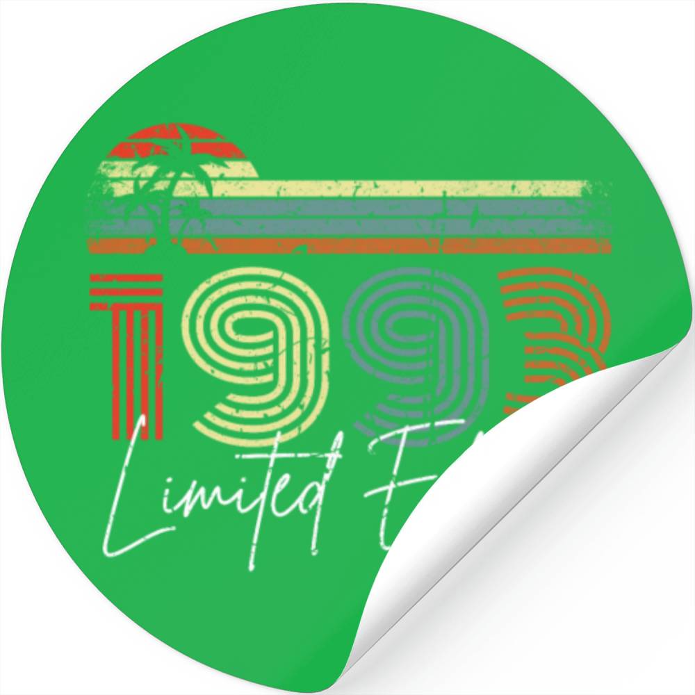 30 Years Vintage 1993 Retro 30th Birthday Stickers