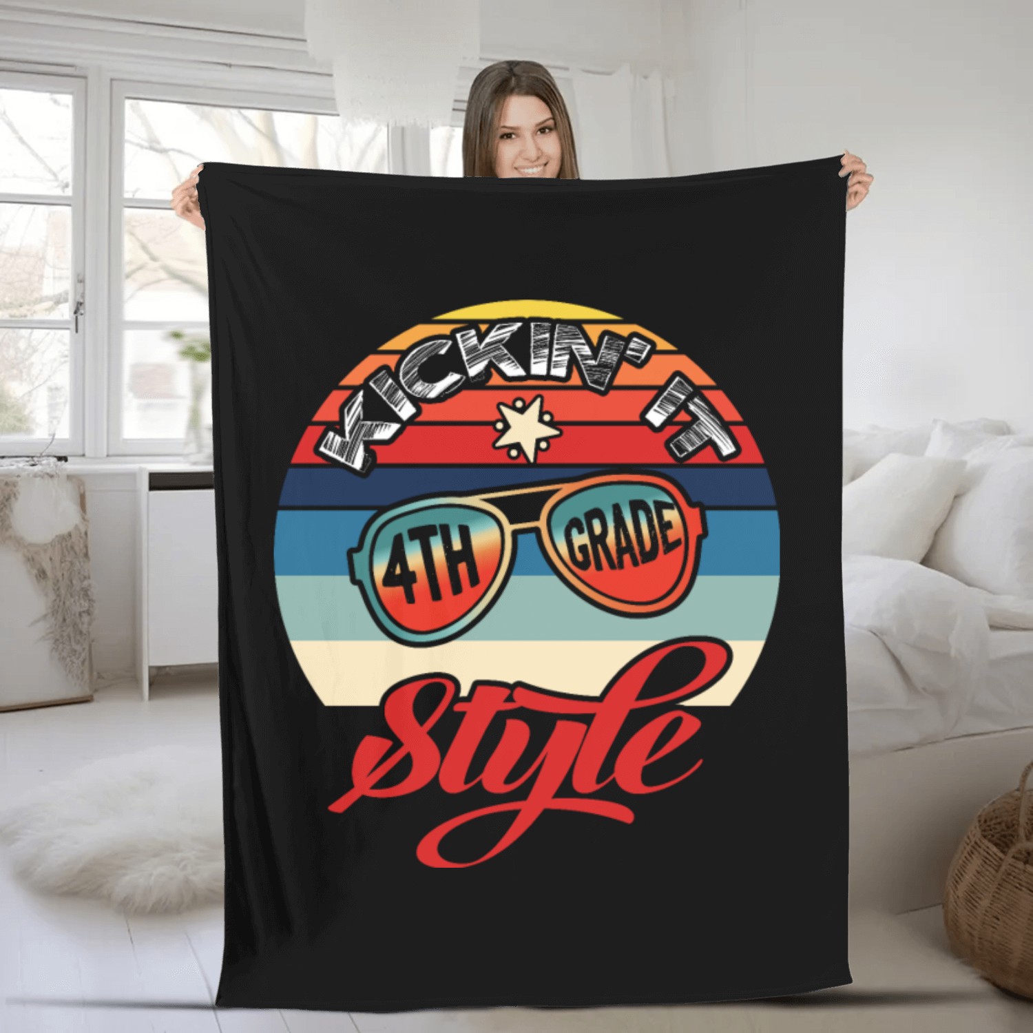 Kicking it 4th grade style Fleece Blankets