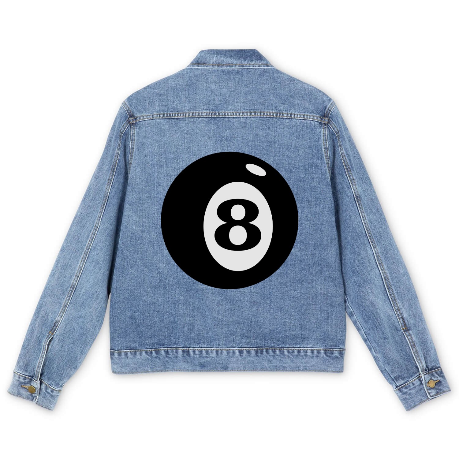 number 8 ball (2c) Men's Denim Jackets