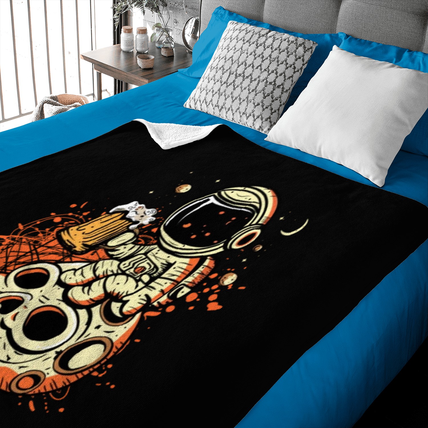 Astronaut drink beer Baby Blankets