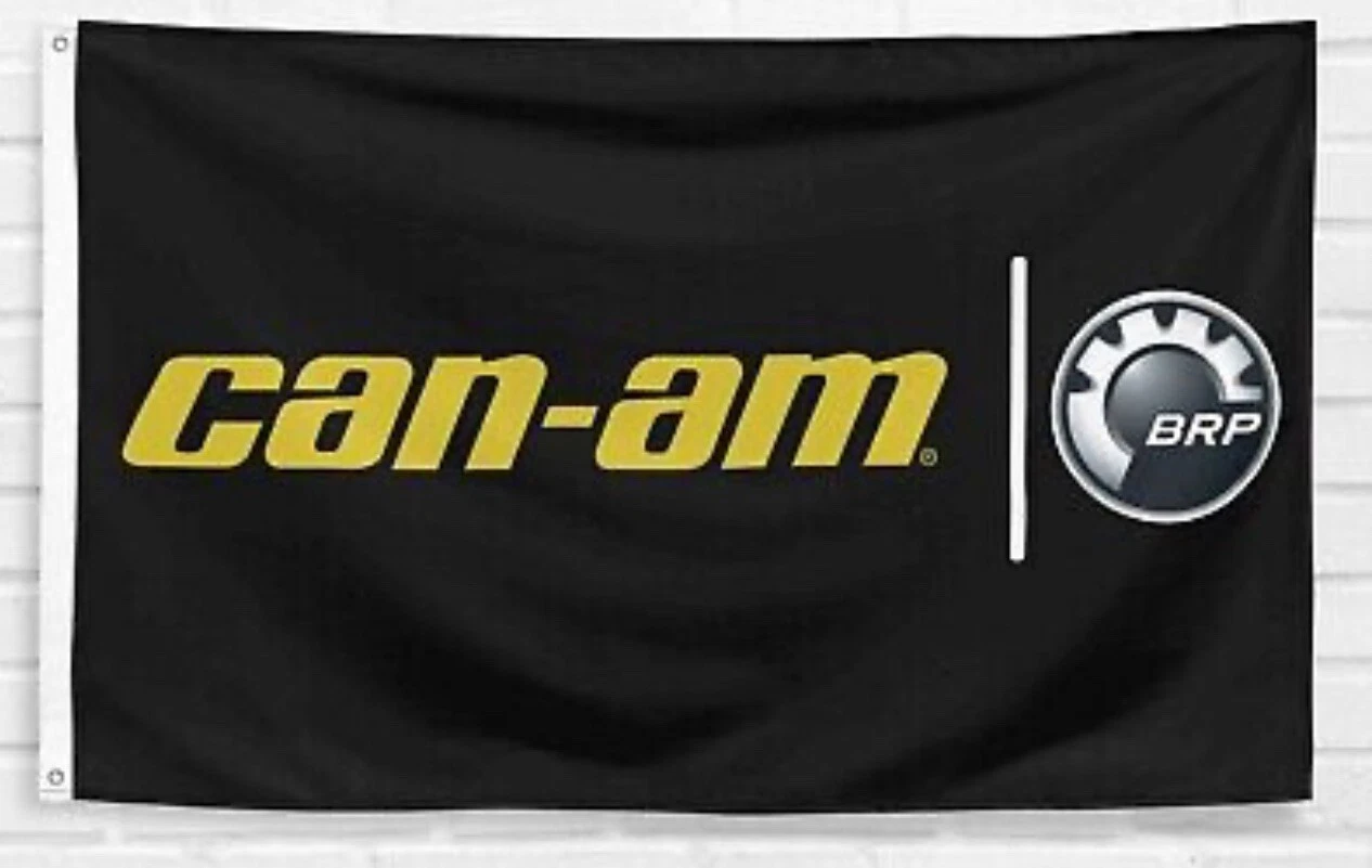 Can-Am Flag Banner 3x5 ft, ATV Racing Garage Wall Decor, House Flag