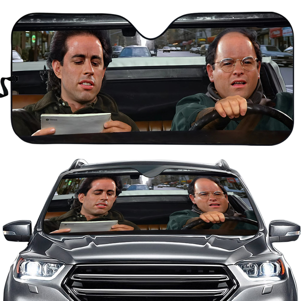 Senfield George Costanza Jerry Seinfeld Car Sun Shade, Vintage 90s Senfield Car Windshield, Senfield Car Accessories, Gift For Dad