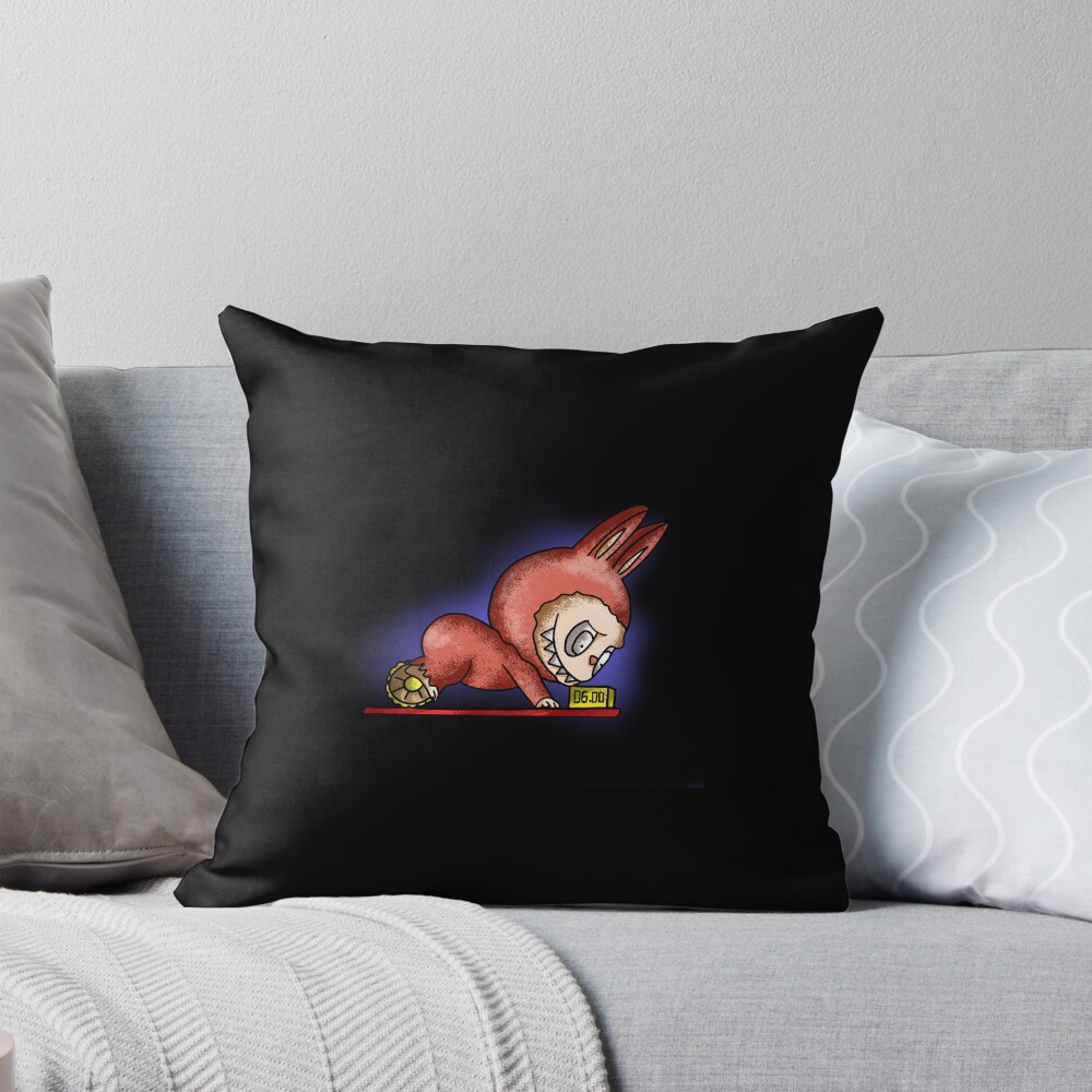 Labubu morning exercise Pillow, Cute Labubu Pillows Gift, Gift for Fan