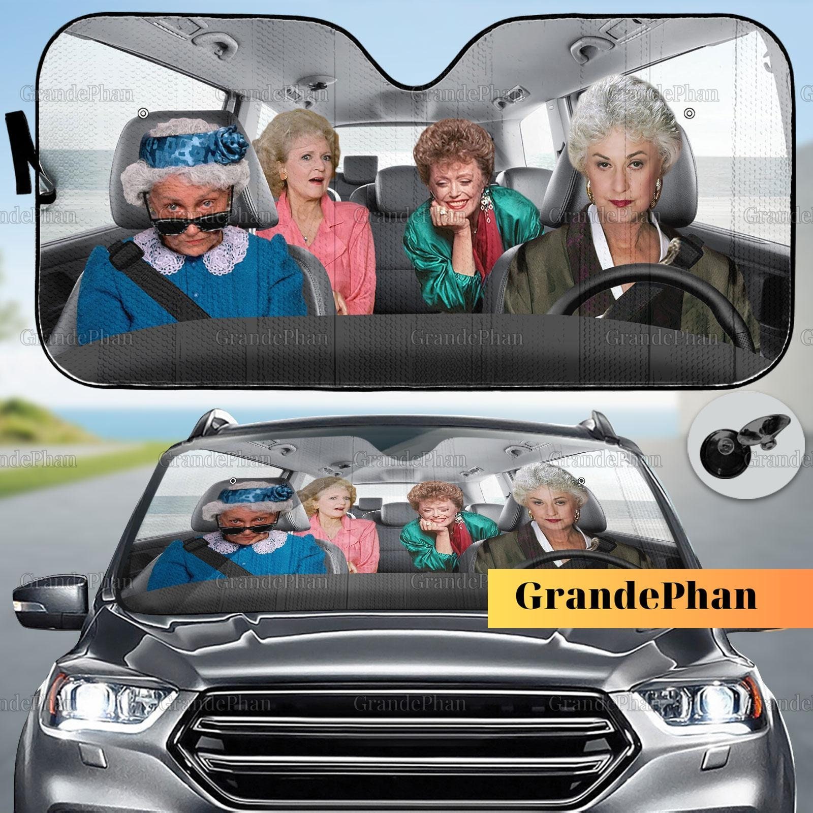 Stay Golden Car Sunshade, Stay Golden Car Shades, Stay Golden Gift, Stay Golden Squad, Car Windshield, Cartoon Auto Sunshade
