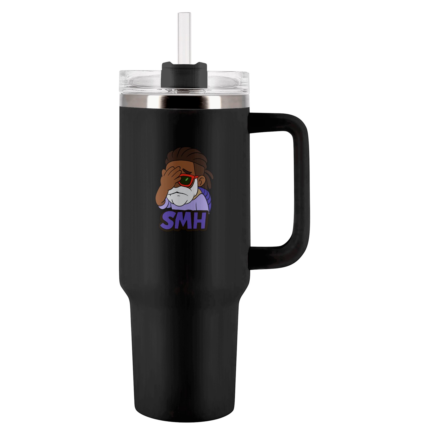 YaBoyRoshi Mario Party Style SMH Sticker Tumblers 40 Oz With Handle