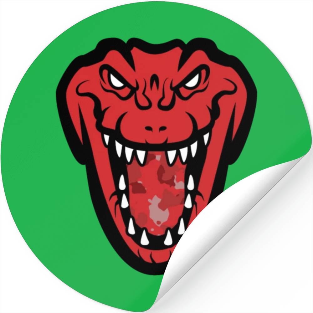 Red Military Crocodile Stickers