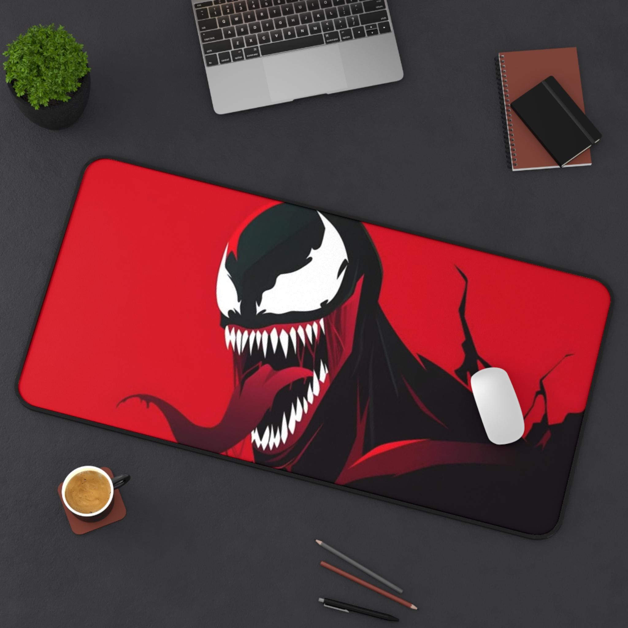 Venom-Inspired Desk Mat: Comic Book Decor