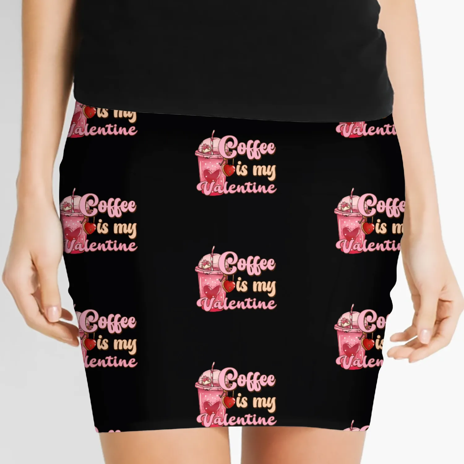 Coffee Is My Valentine Coffee Lover Valentines Day Women's Mini Skirts