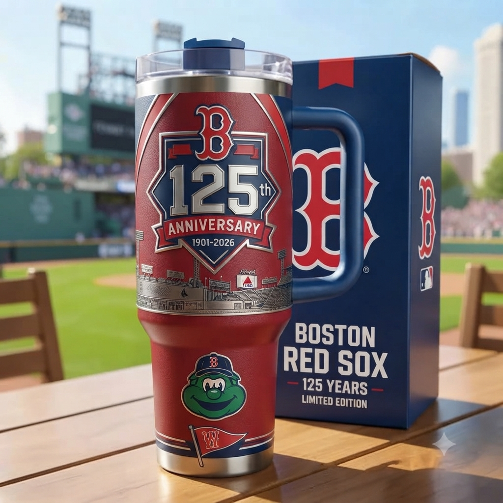 2026 Red Sox 125th Anniversary Tumbler For Baseball Fan
