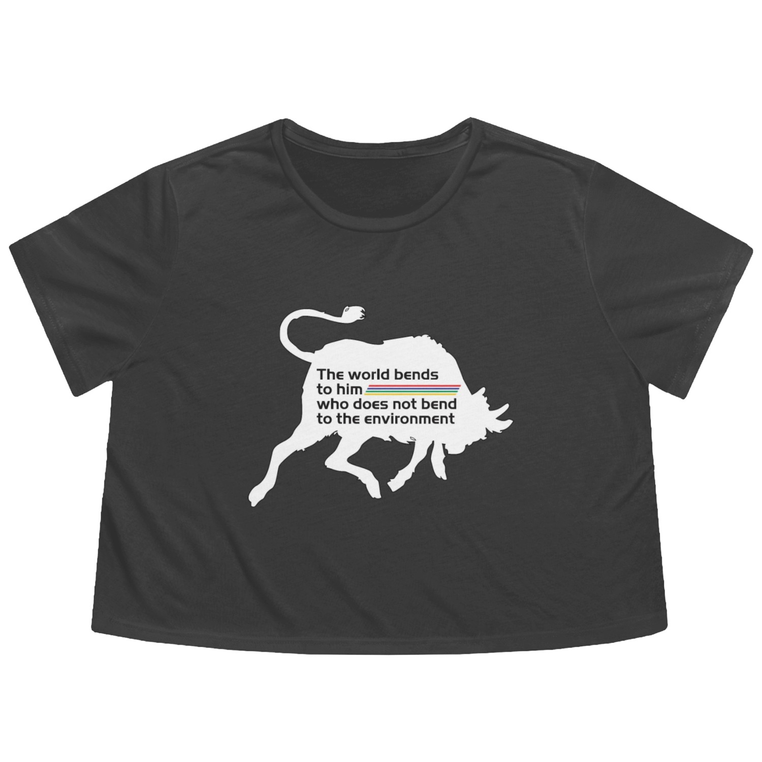 Chivalrous bull Flowy Cropped Tees