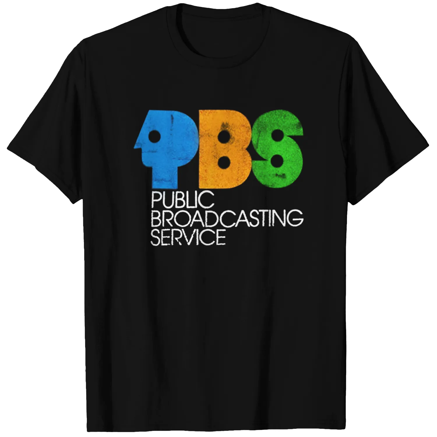 Ripple Junction PBS Vintage Logo Distressed Adult T-Shirt