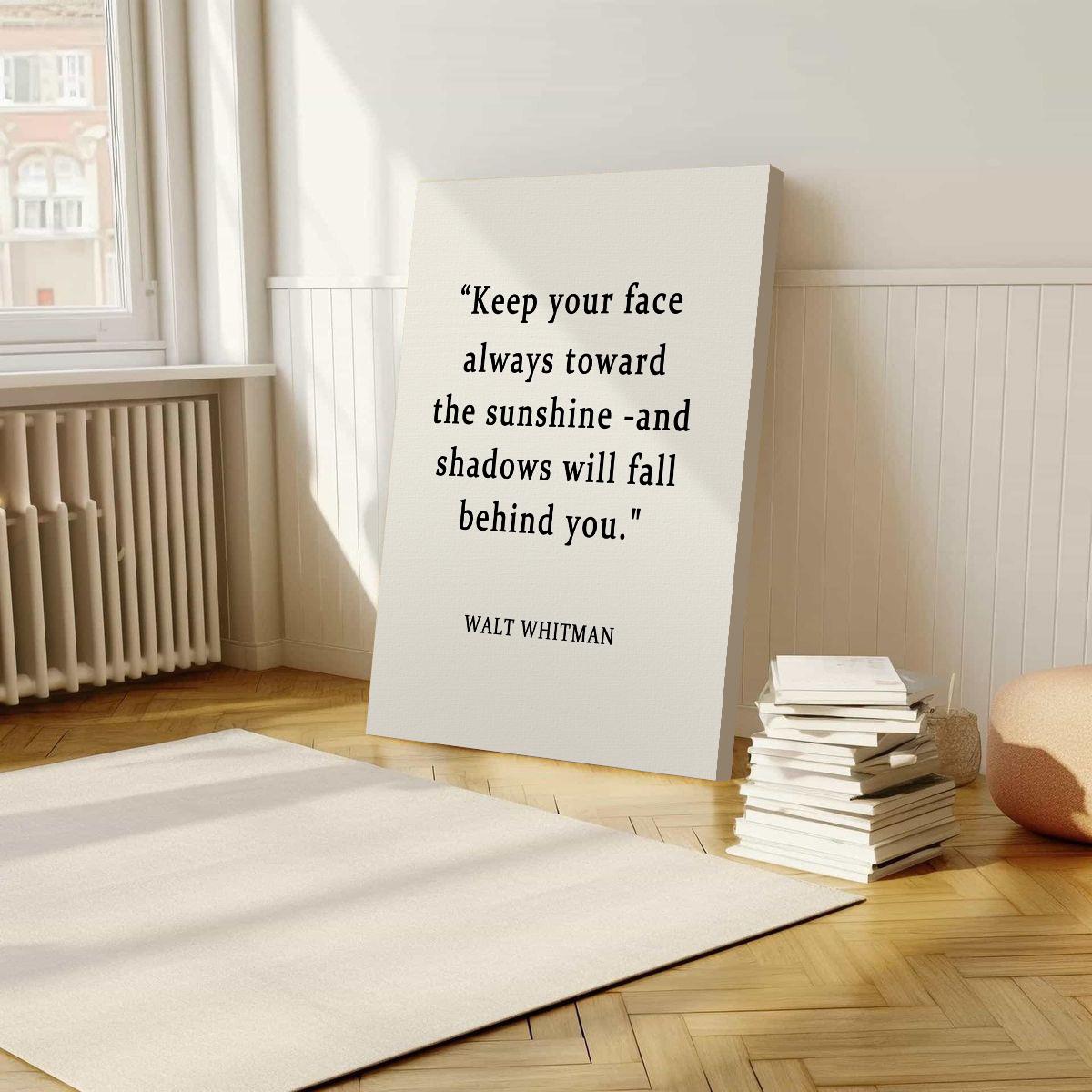WALT WHITMAN Inspirational Quote Posters, Wrapped Poster, Wall Art, Room Decoration, Retro Aesthetics