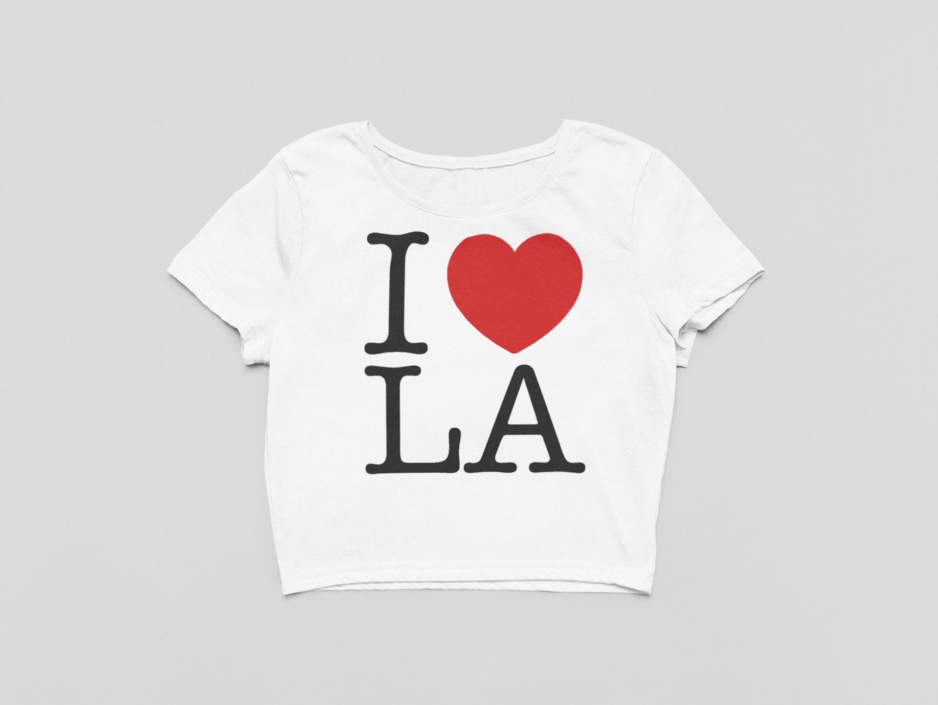 I Love LA Crop Top, Short Sleeve Shirt, Summer Y2K Fashion, Gift For Her