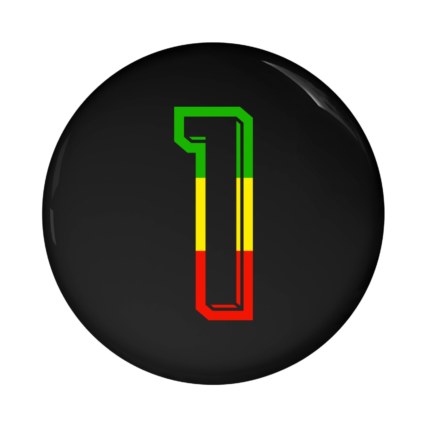 jersey number 1 - color change Pin Buttons