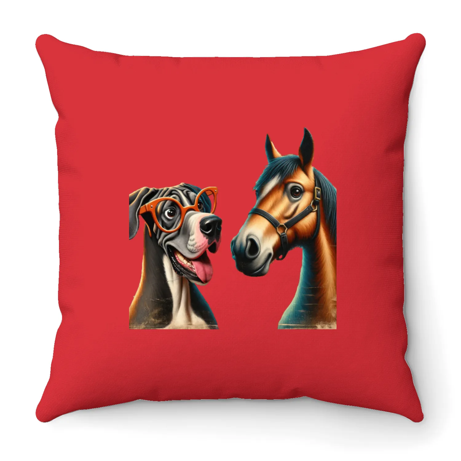 Hipster Pals Portraiture Throw Pillows