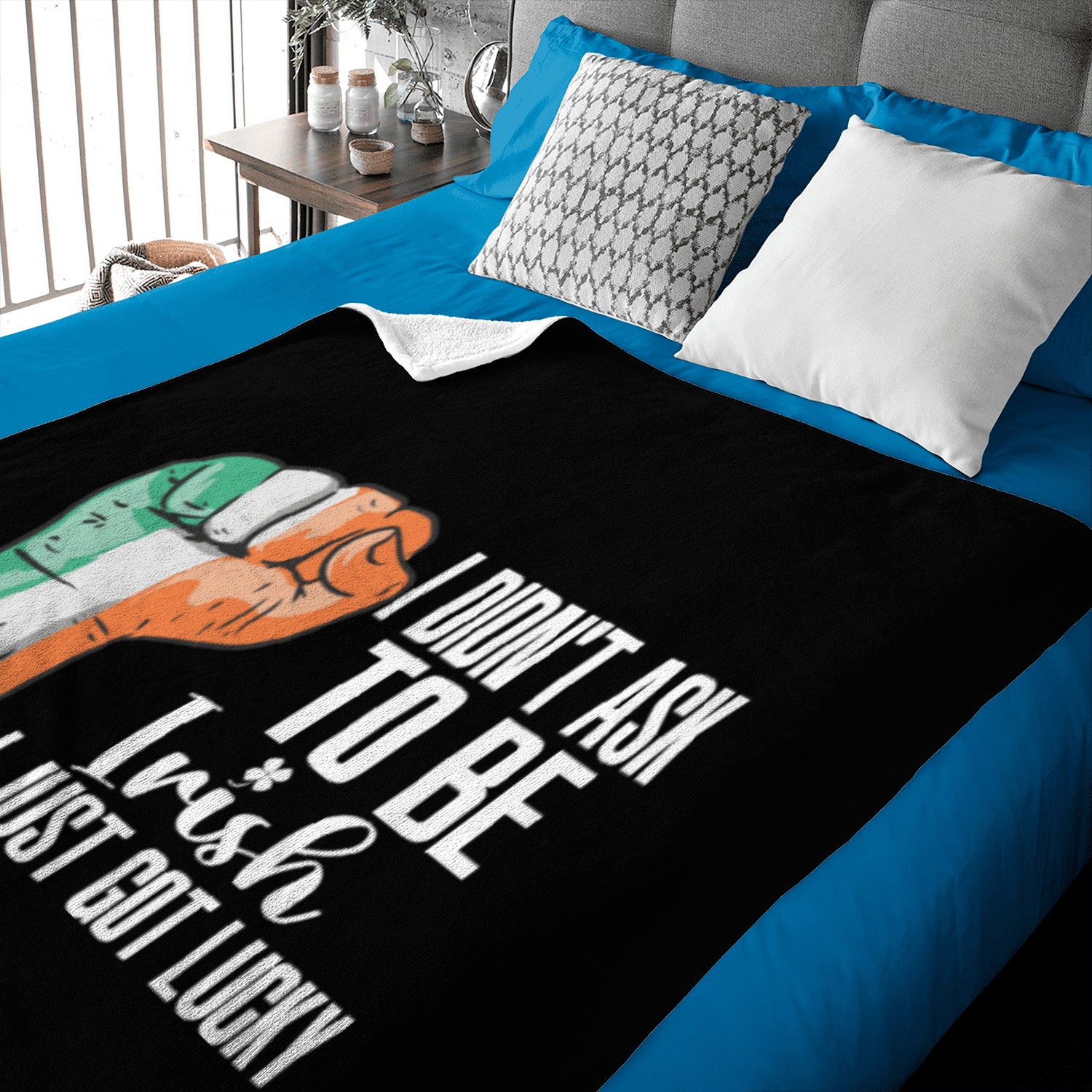 Irish Pride Ireland Flag Grown Irish Roots Irish Baby Blankets