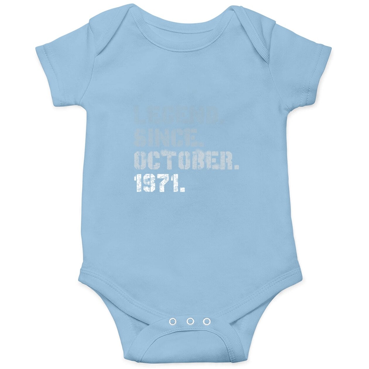 Born In October 1971 Legend 50th Birthday Baby Bodysuit