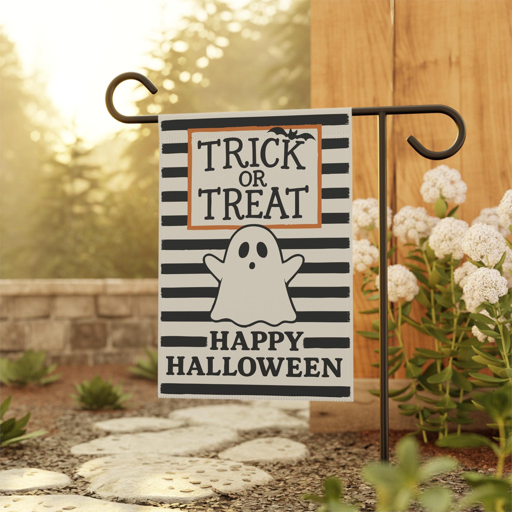 Halloween Ghost Trick or Treat Garden Flag Trick Or Treat Flag Garden Flag