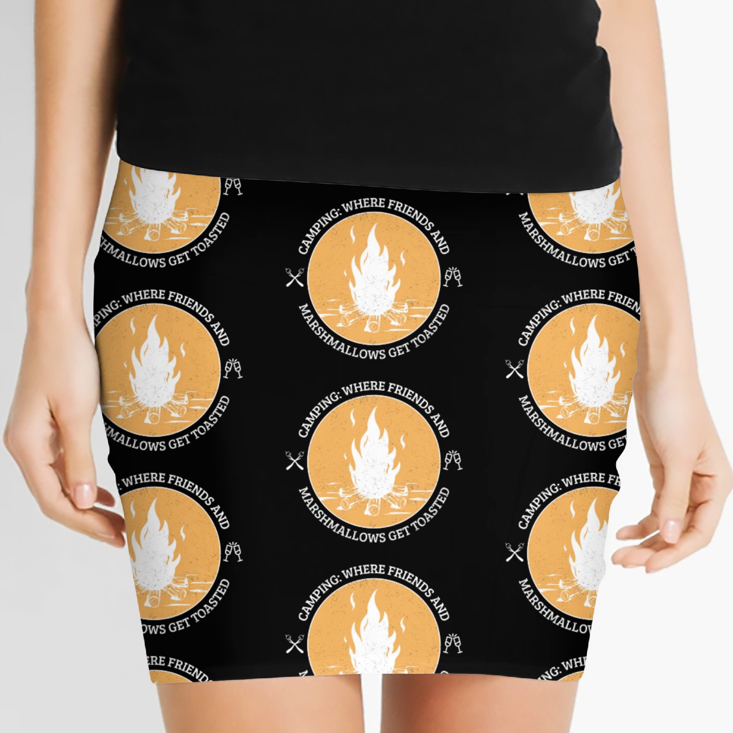 where friends and marshmallows get toasted Women's Mini Skirts