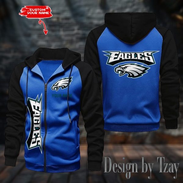 Philadelphia Eagles Raglan Zip Hoodie, Football Lover Gift, Game Day