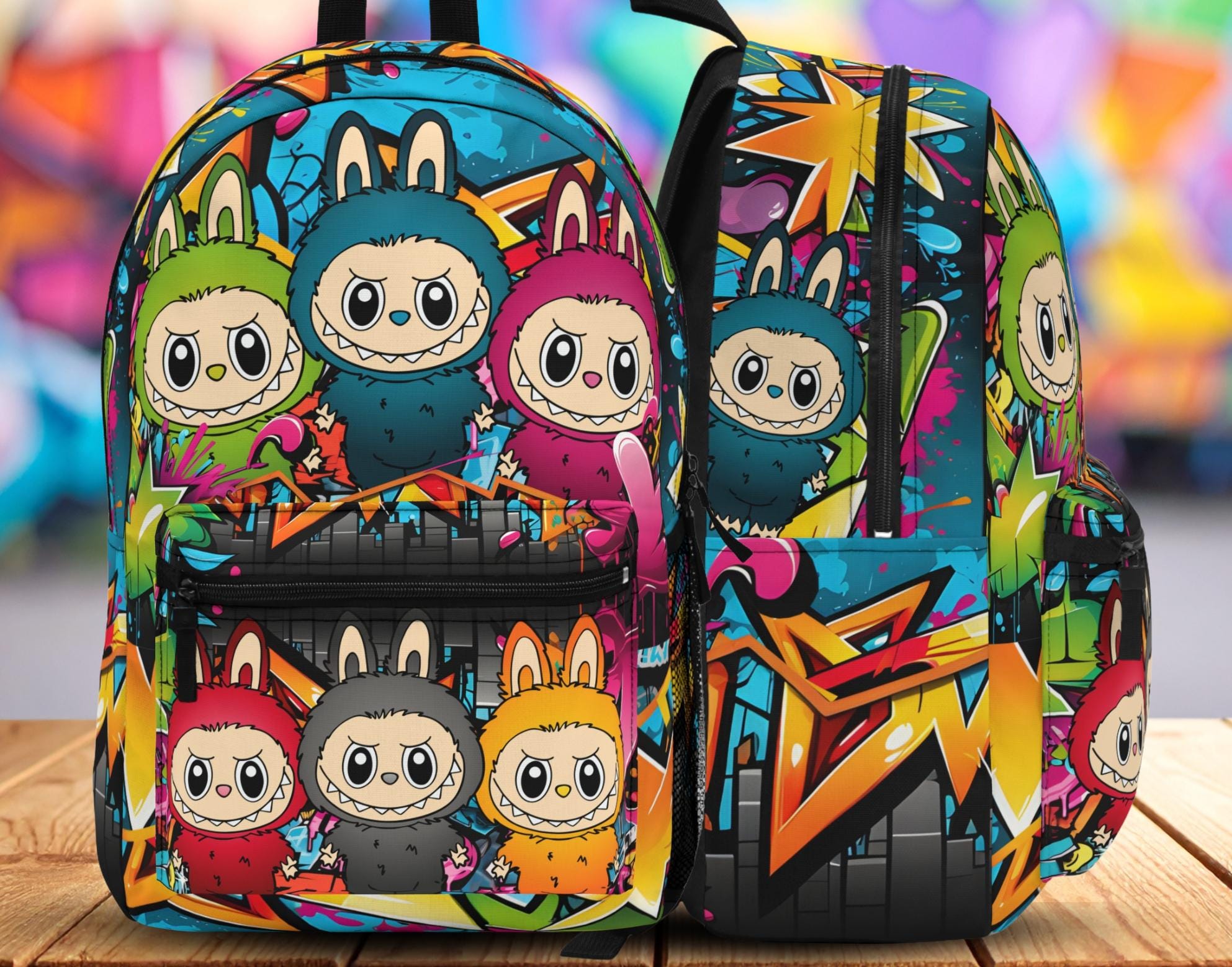 Labubu Backpack for Boys and Girls, Back to School Bag, Crew Themed Backpack