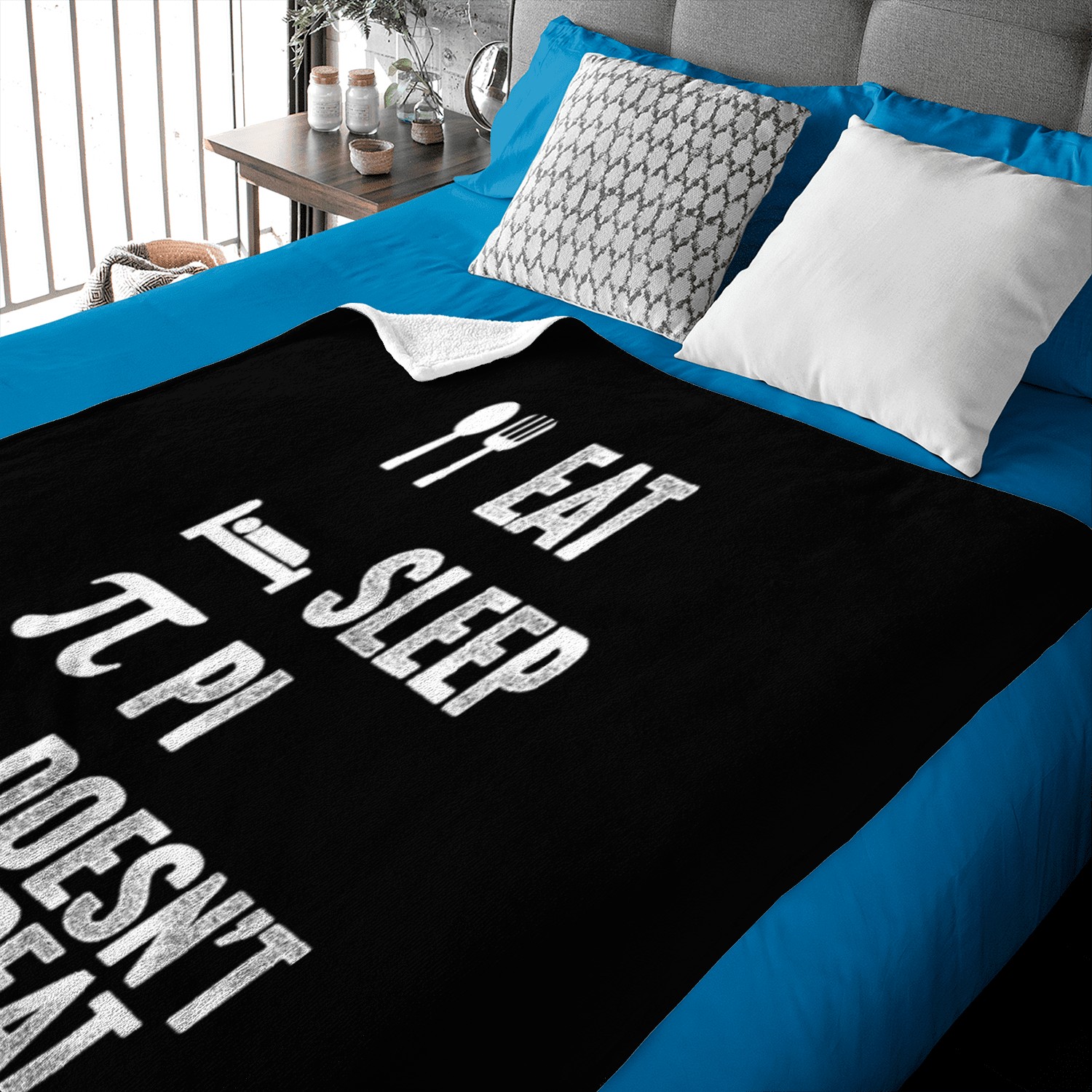 Pi Day Eat Sleep Algebra Geometry Calculus Study Baby Blankets