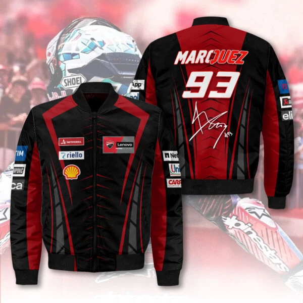 Du*cati Leno*vo Team x Marc Marquez 3D Bomber Jacket