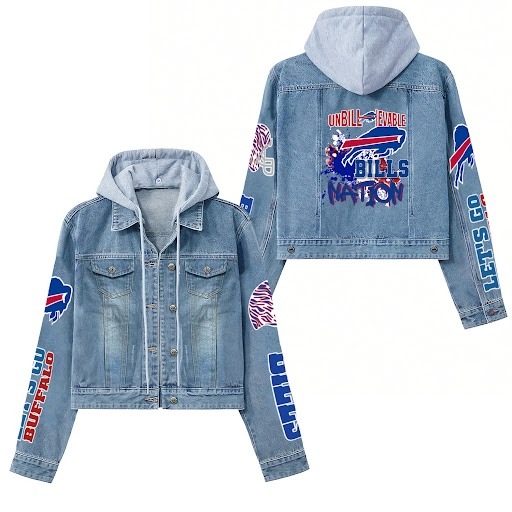 Buffalo Unbillievable Bills Nation Hooded Denim Jacket