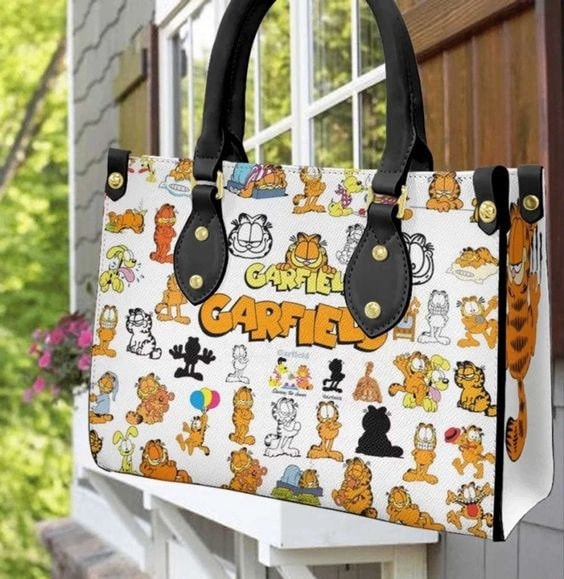 Garfield Women Leather HandBag, Vintage Garfield Bags