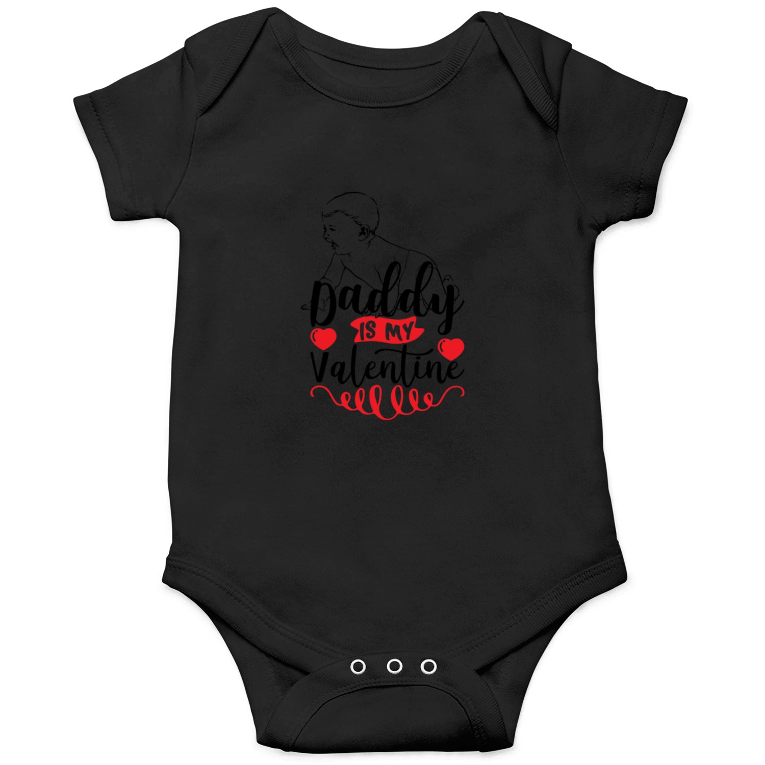 Daddy is My Valentine Happy valentines Day703 Onesies