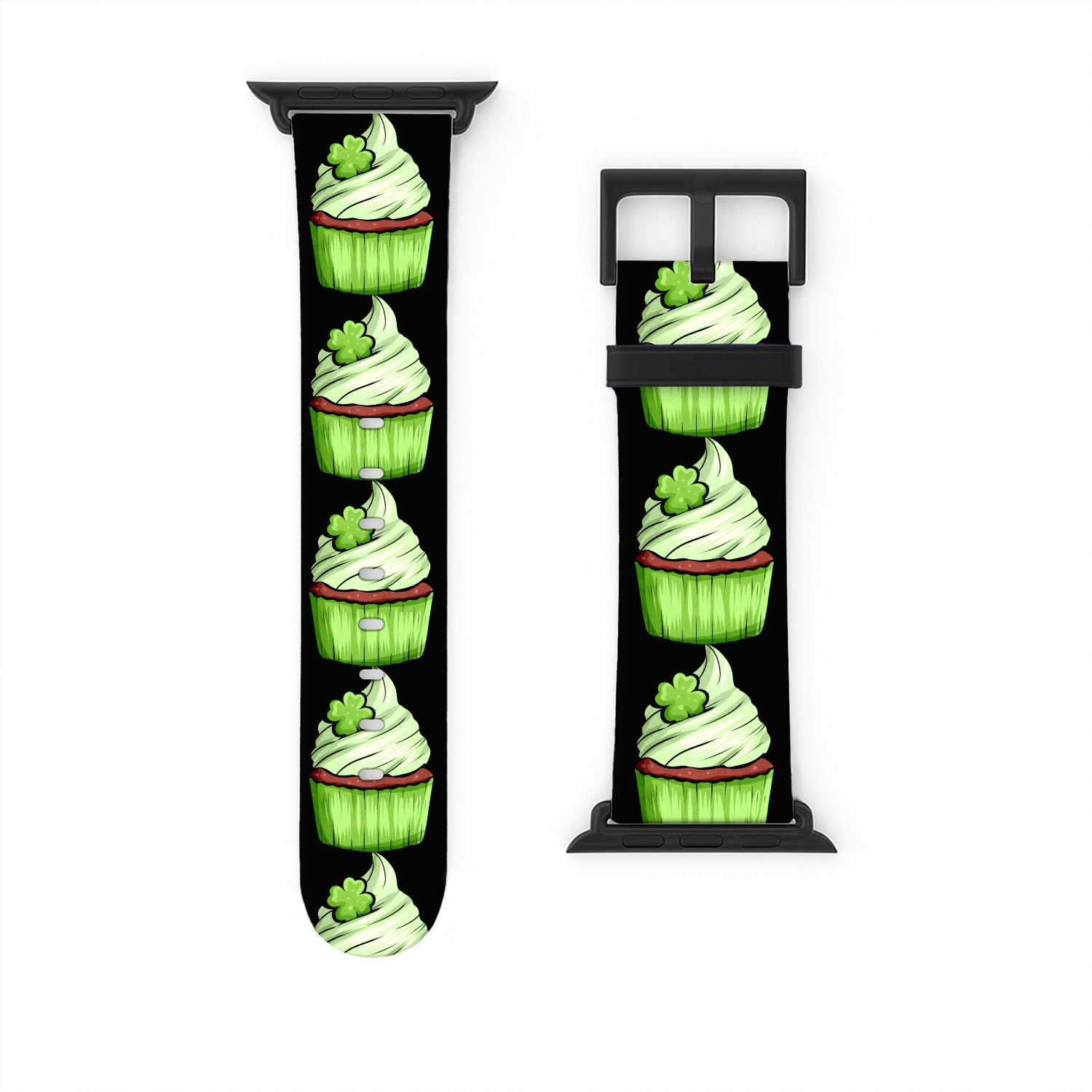 Muffin With Green Topping And Shamrock For St. Watch Bands For Apple Watch