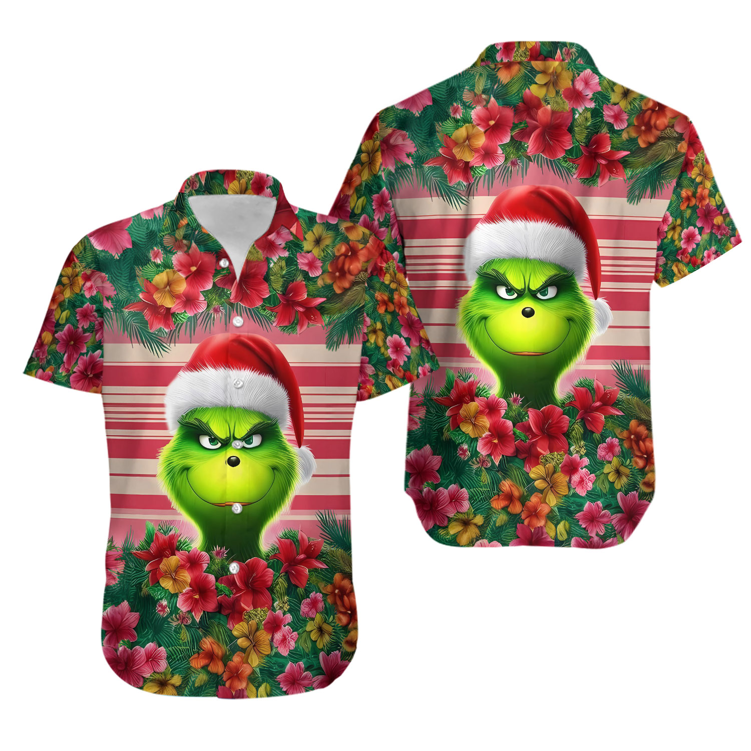 The funny character Christmas Tropical HAWAIIAN Shirt 3D All Over Print Merry Xmas Gifts