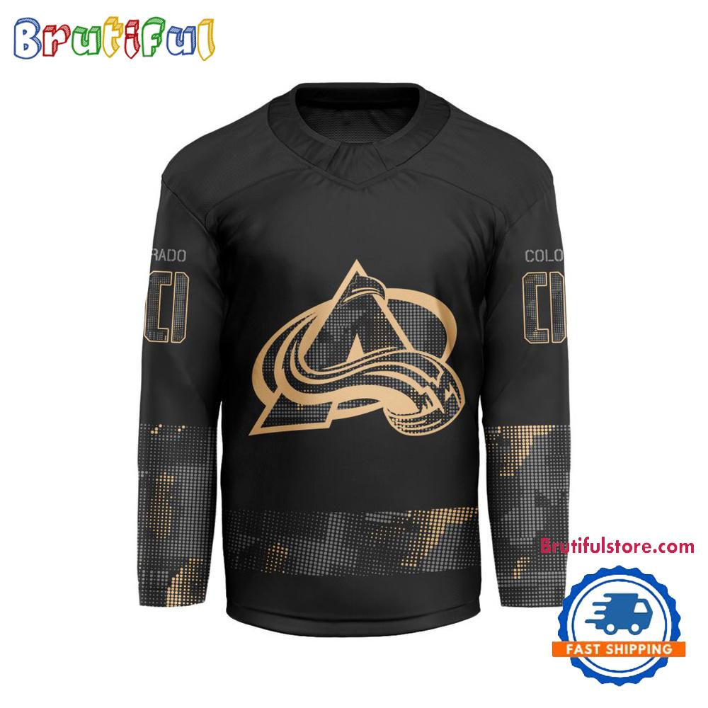 Personalized Colorado Avalanche Military Appreciation Design Hockey Jersey
