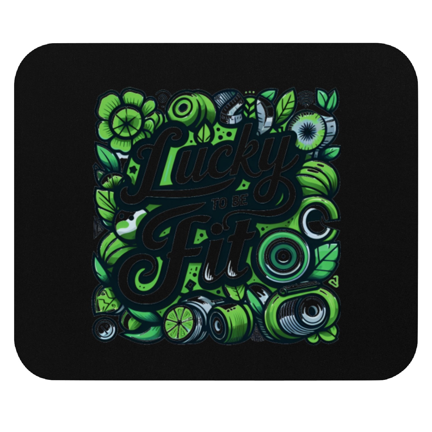 Lucky To Be Fit Mouse Pads
