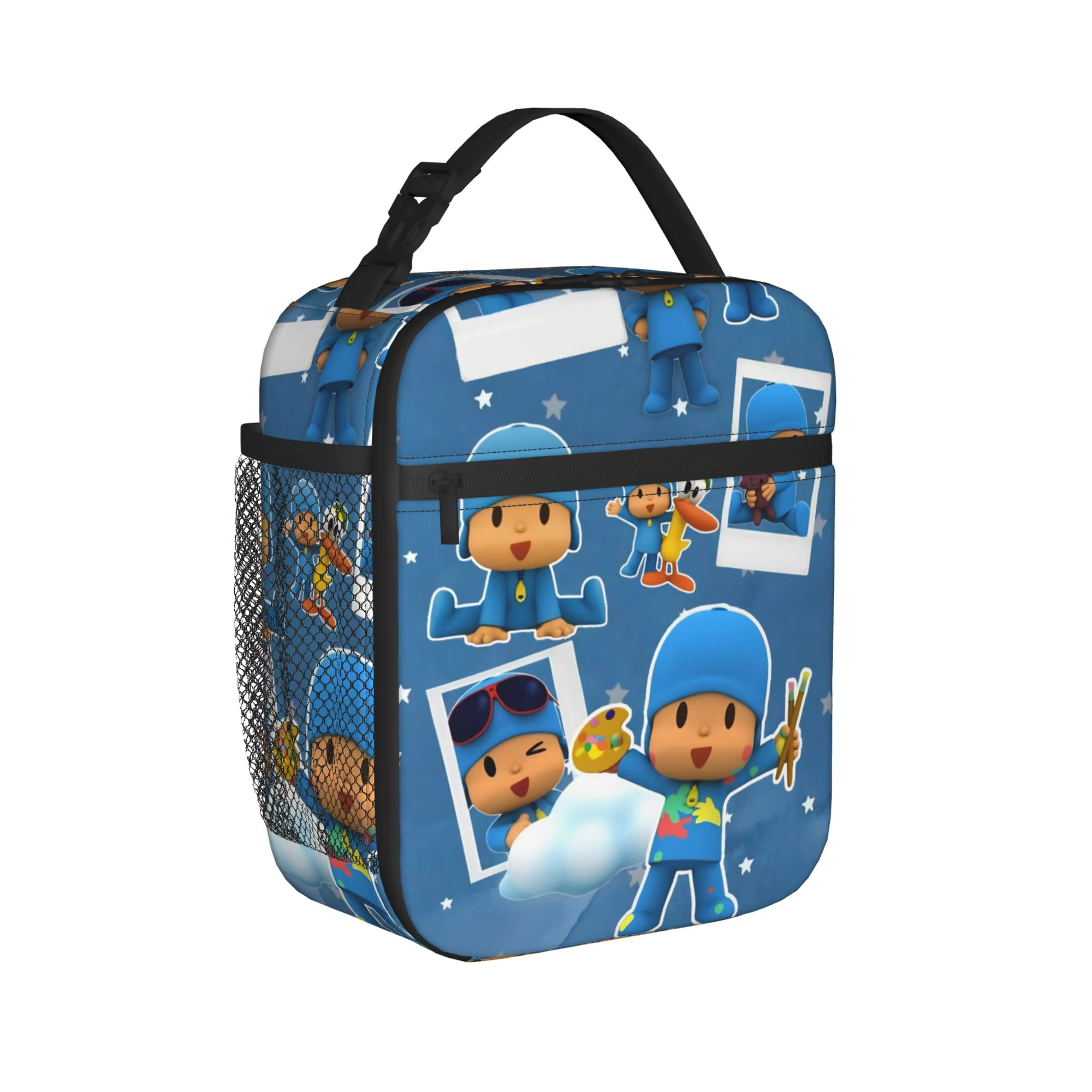 Pocoyoed Comedy Cartoon Insulated Lunch Bags Large Meal Container Thermal Bag Lunch Box Tote Office Outdoor Girl Boy