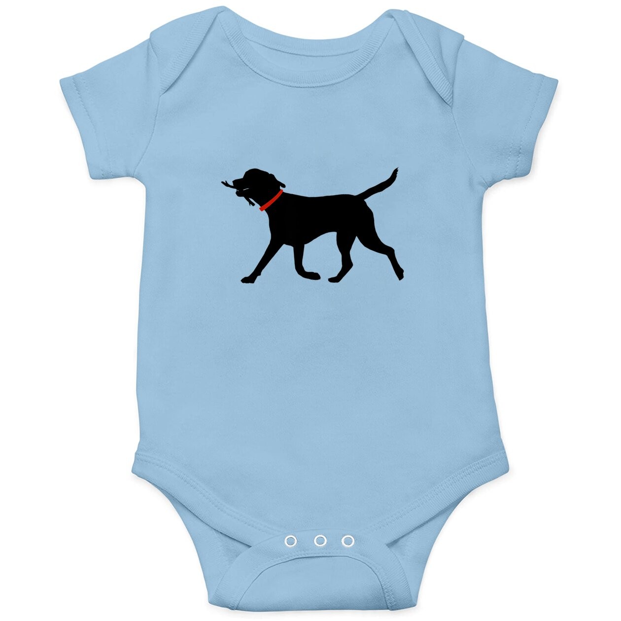 Labrador Retriever Baby Bodysuit Play Fetch Black Lab Baby Bodysuit