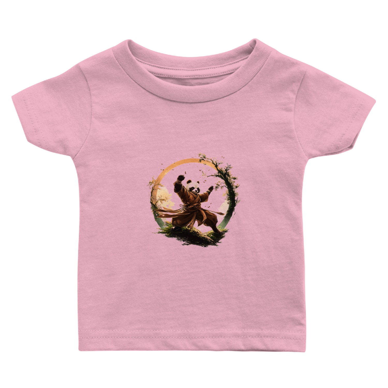 Martial Art Panda Zen Nature Power and Energy Baby T Shirts