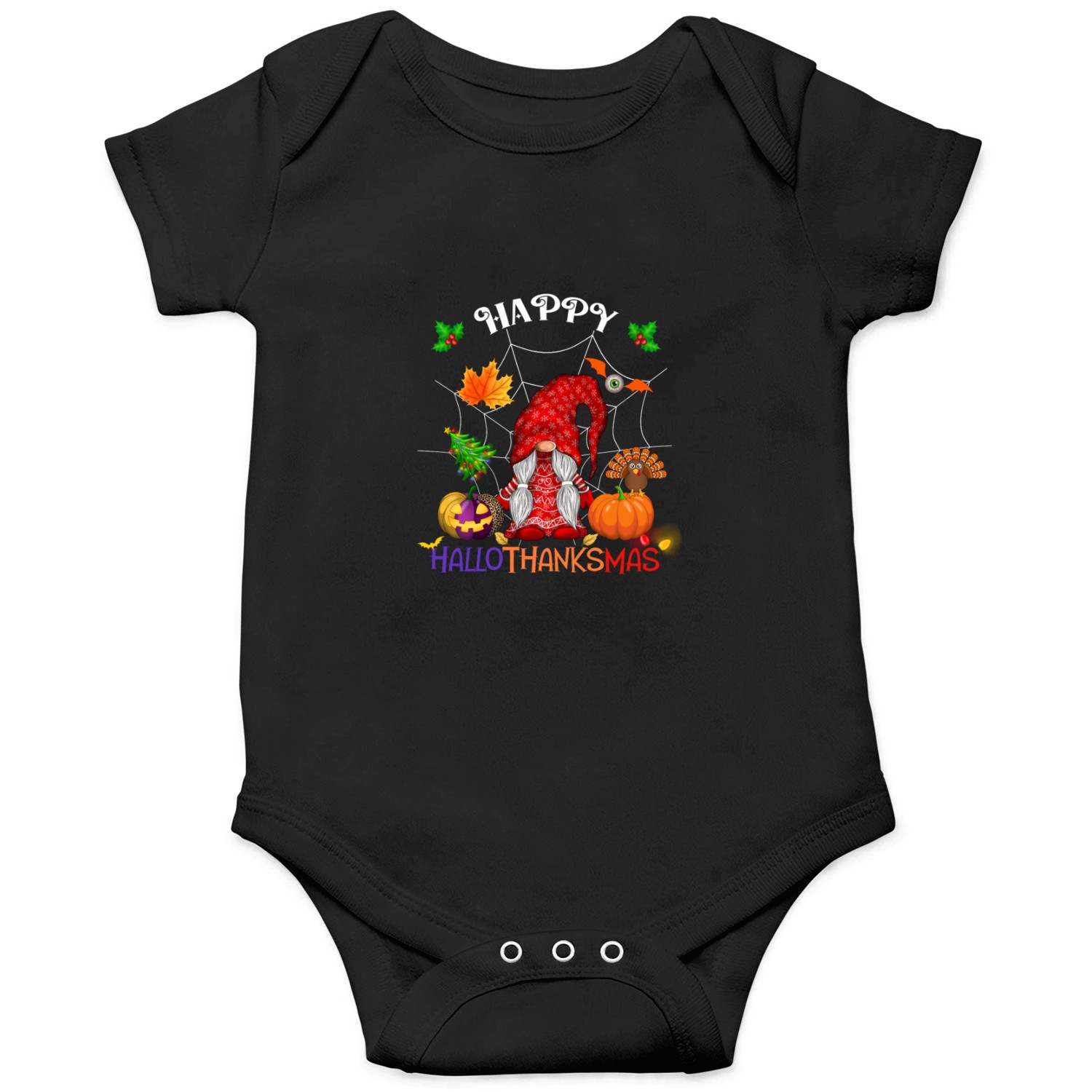 Happy HalloThanksMas Gnome Onesies
