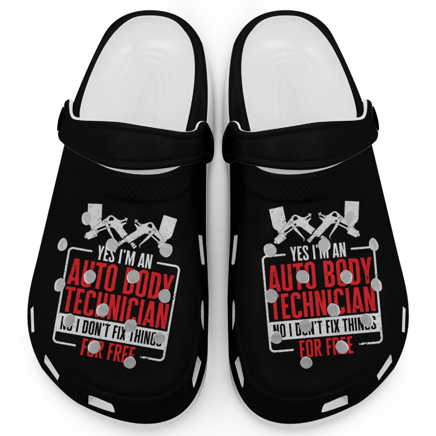 Auto Body Technician Vehicle Repair Car Clogs