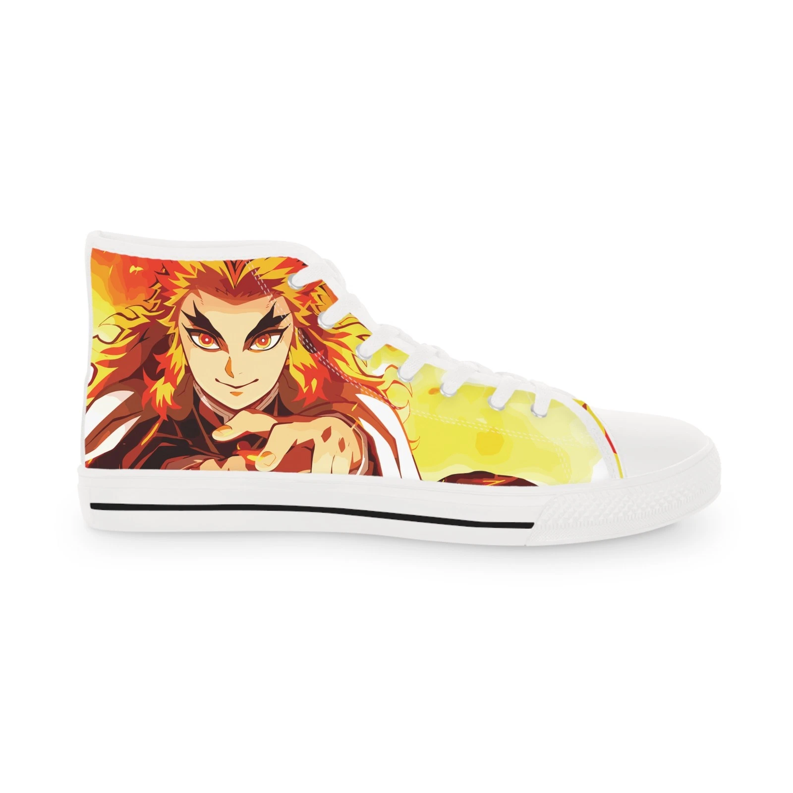 Men Shoes Anime Manga High Top Sneakers kyojuro Kyo Rengokoo demon fan art
