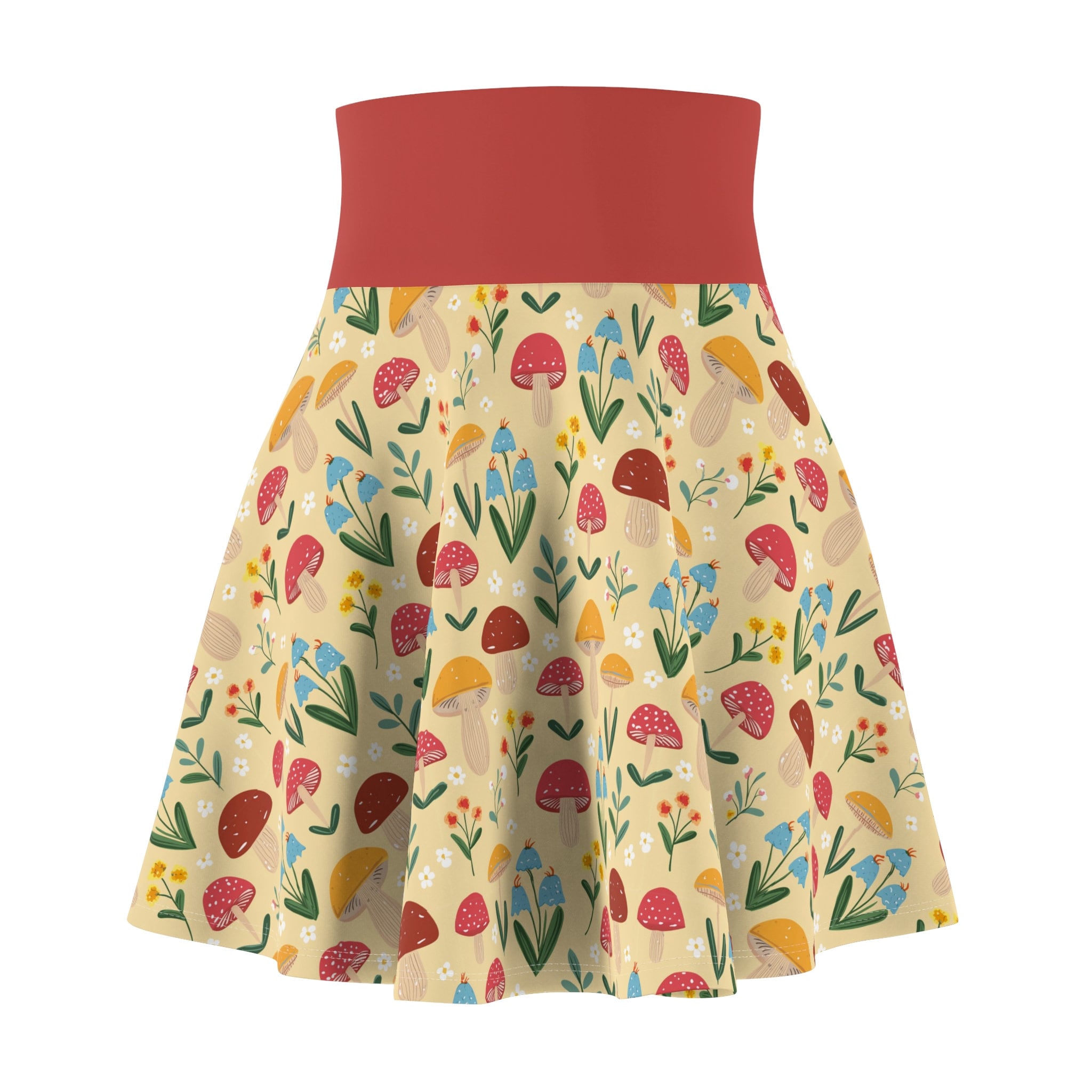 Wildflower Mushroom Women's Skater Skirt