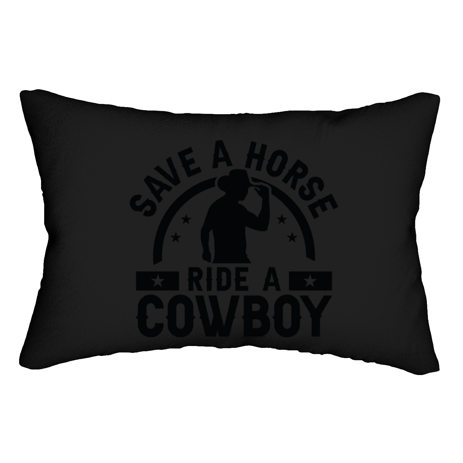 Save A Horse Ride A Cowboy Lumbar Pillows