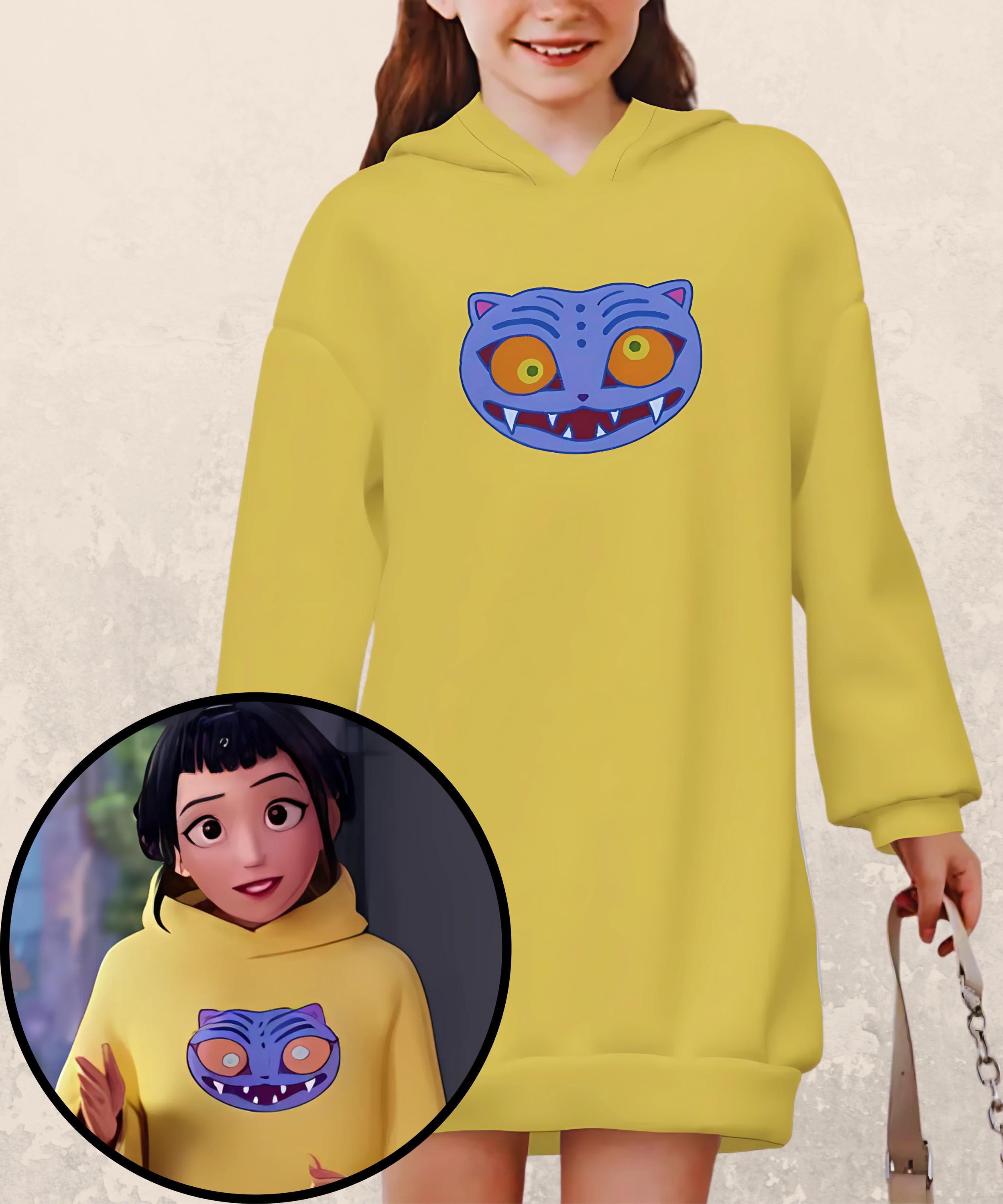 KPop Demon Hunter Hoodie Dress for Girls, All-Over Print Long Hoodie