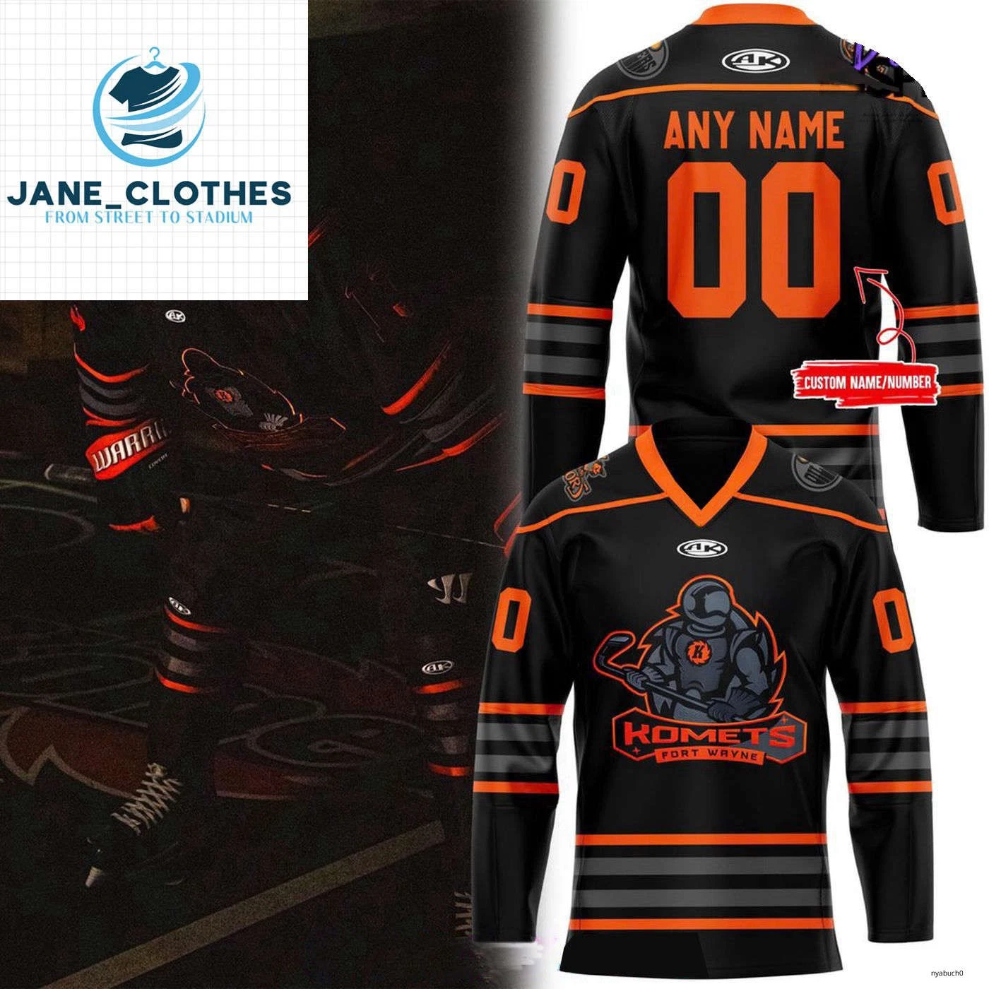 Personalized Fort Wayne Komets Blackout Night 2025 Hockey Shirt