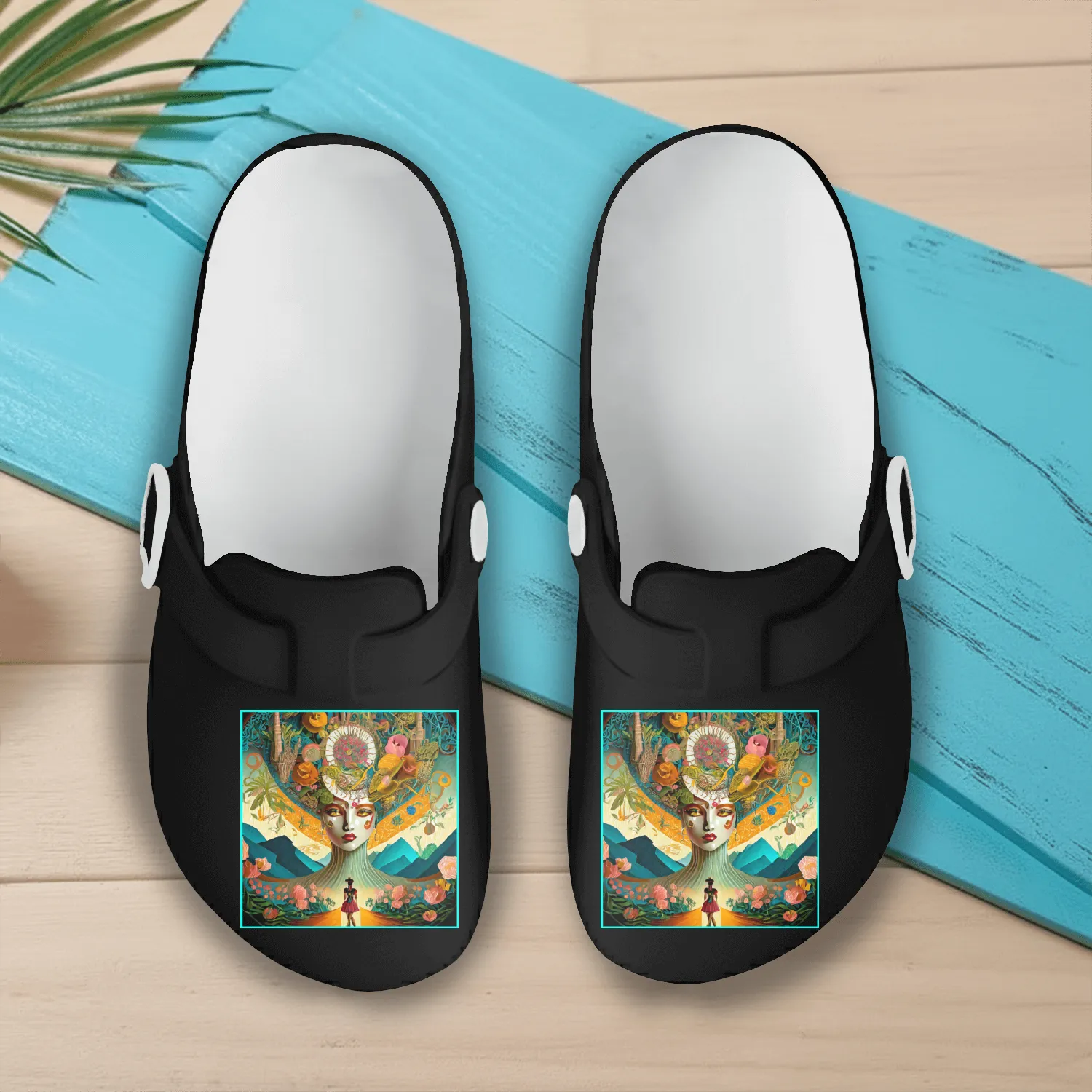 Imagination Longing for the Glorious Mystery Slip On Clogs