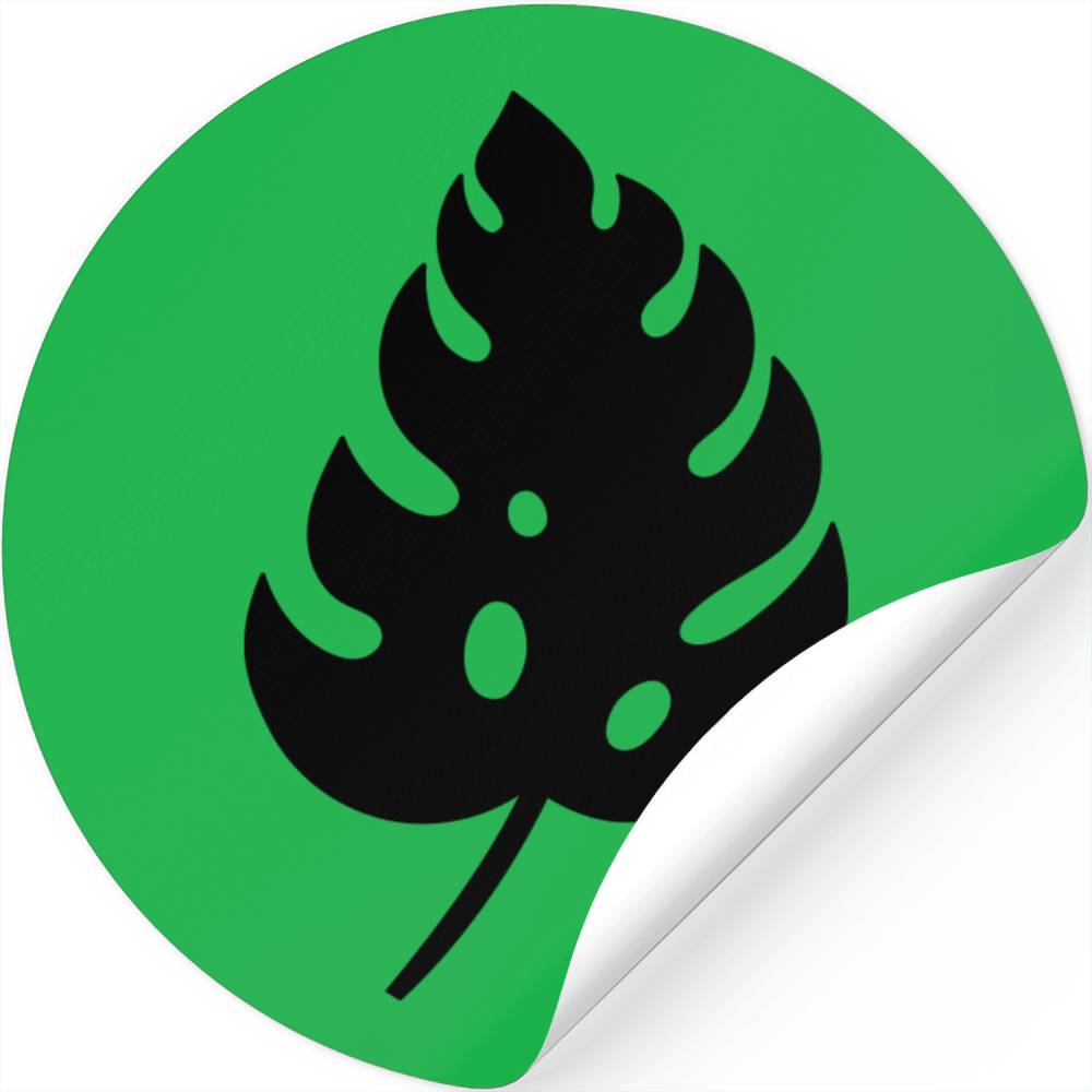 philodendron leaf silhouette Stickers