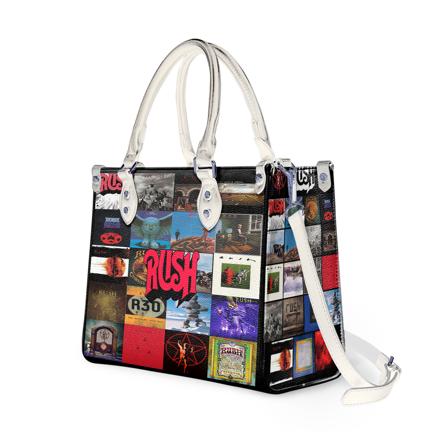Rush Band Leather Handbag, Rush Band Woman Handbag, Music Band Leather Handbag
