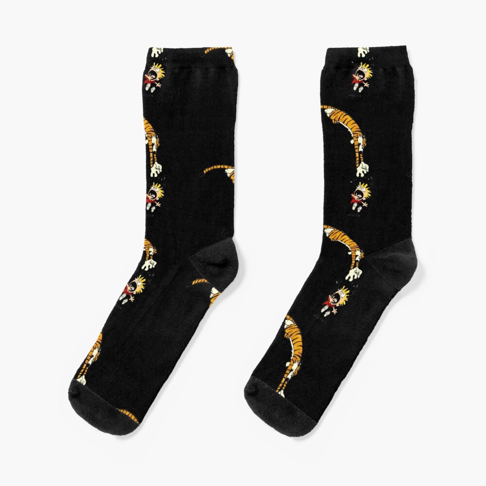 hobbes pouncing on Calvin Socks